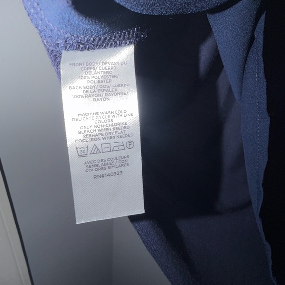 LOFT Deep Navy Sleeveless Blouse - Picture 5 of 5